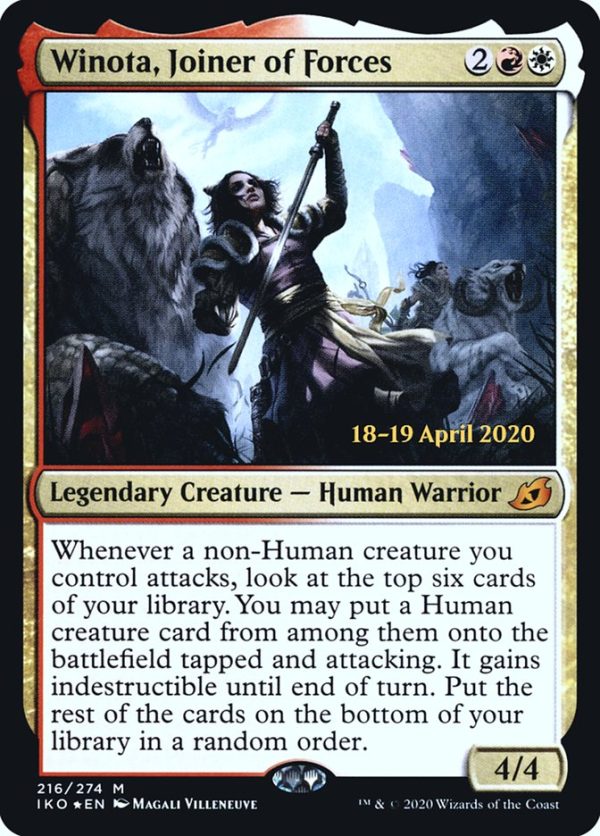 Winota, Joiner of Forces [Ikoria: Lair of Behemoths Prerelease Promos] on Sale