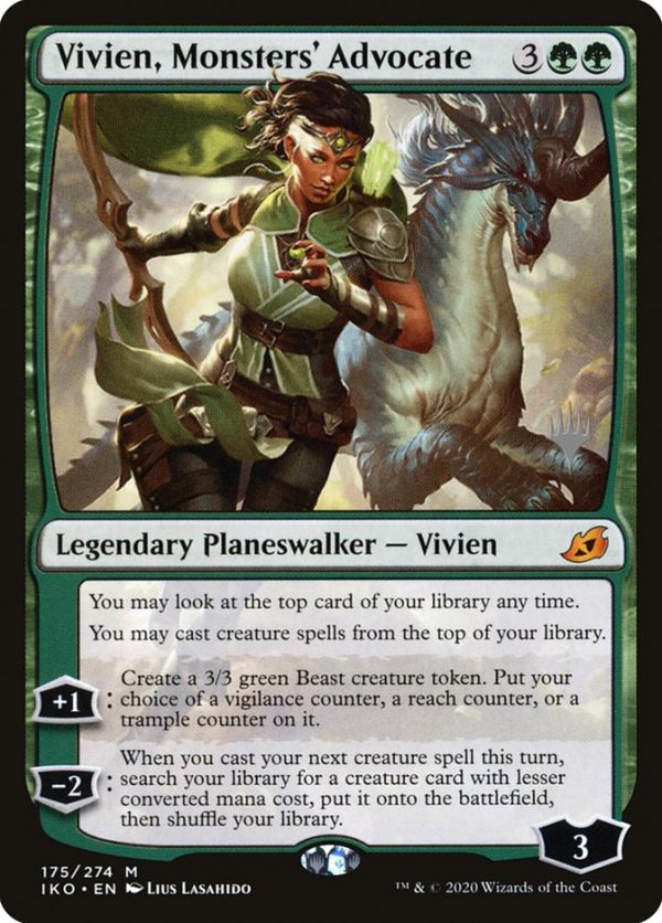 Vivien, Monsters  Advocate (Promo Pack) [Ikoria: Lair of Behemoths Promos] Online Hot Sale