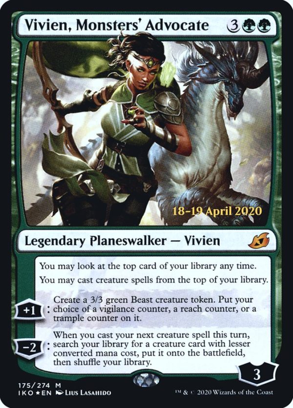 Vivien, Monsters  Advocate [Ikoria: Lair of Behemoths Prerelease Promos] For Cheap