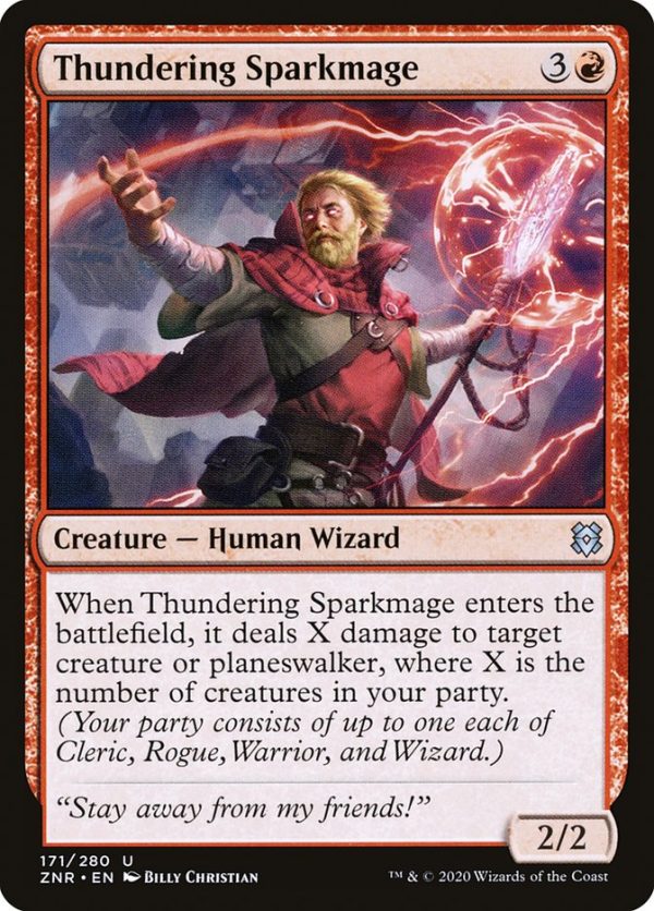 Thundering Sparkmage [Zendikar Rising] Hot on Sale