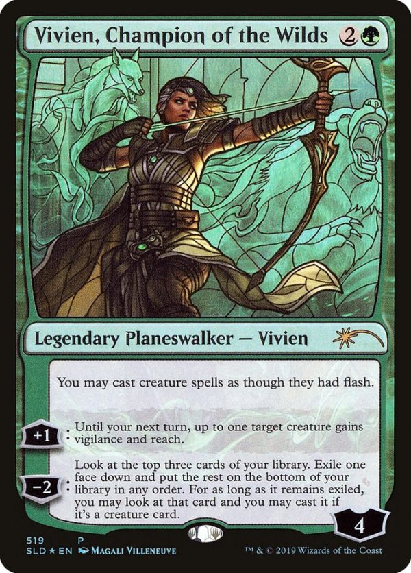 Vivien, Champion of the Wilds (Stained Glass) [Secret Lair Drop Promos] Discount