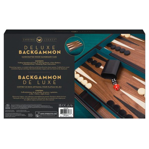 Cardinal Legacy Deluxe Wooden Backgammon Online Sale